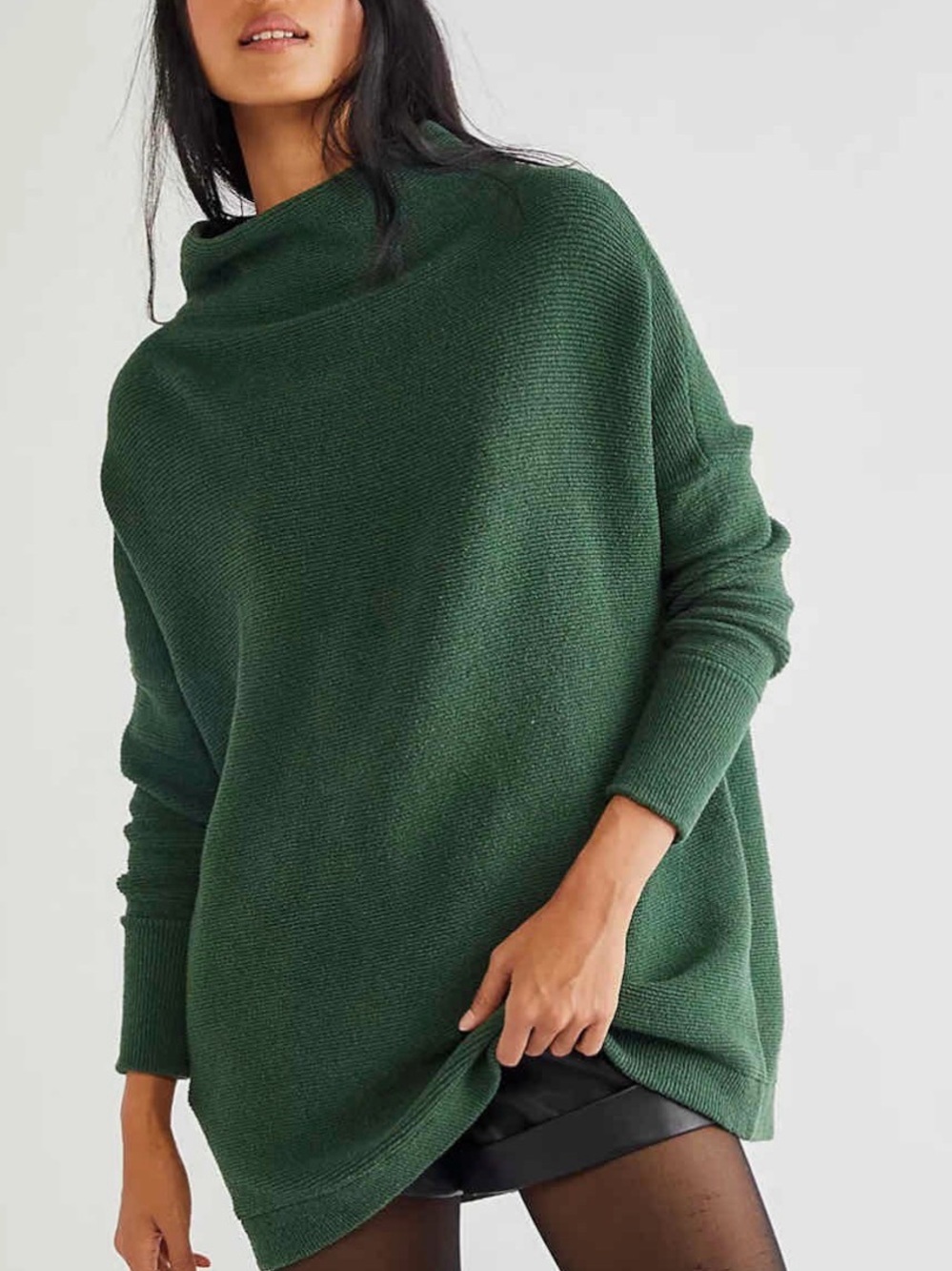 Free People Sz S Ottoman Green Relaxed Casual Sweater